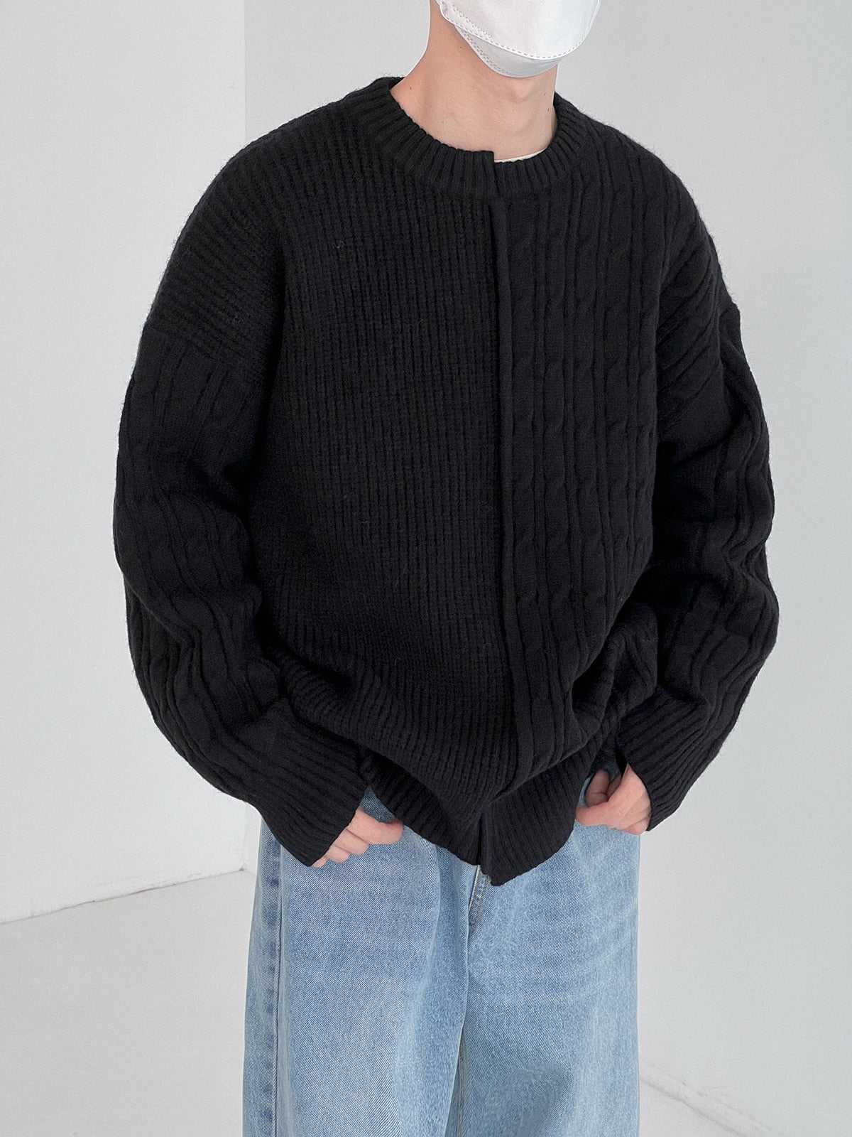 IRREGULAR KNITTED SWEATER - INTOHYPEZONE