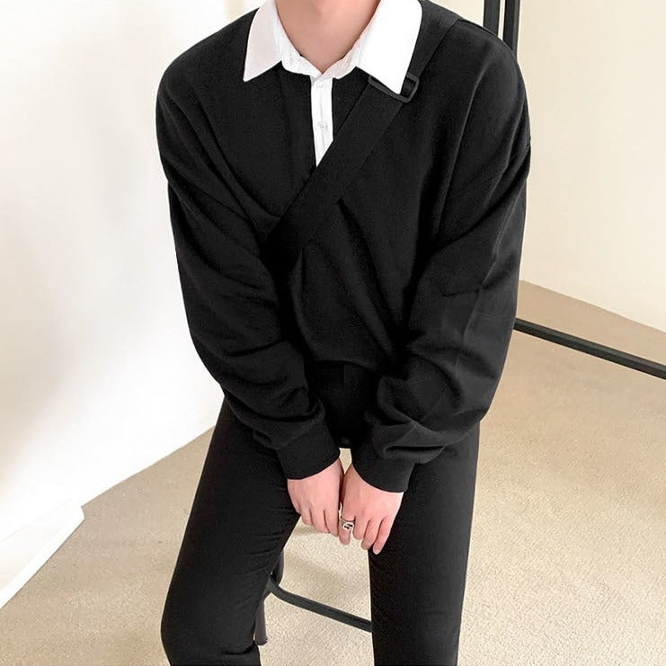 TURN DOWN COLLAR SWEATER - INTOHYPEZONE