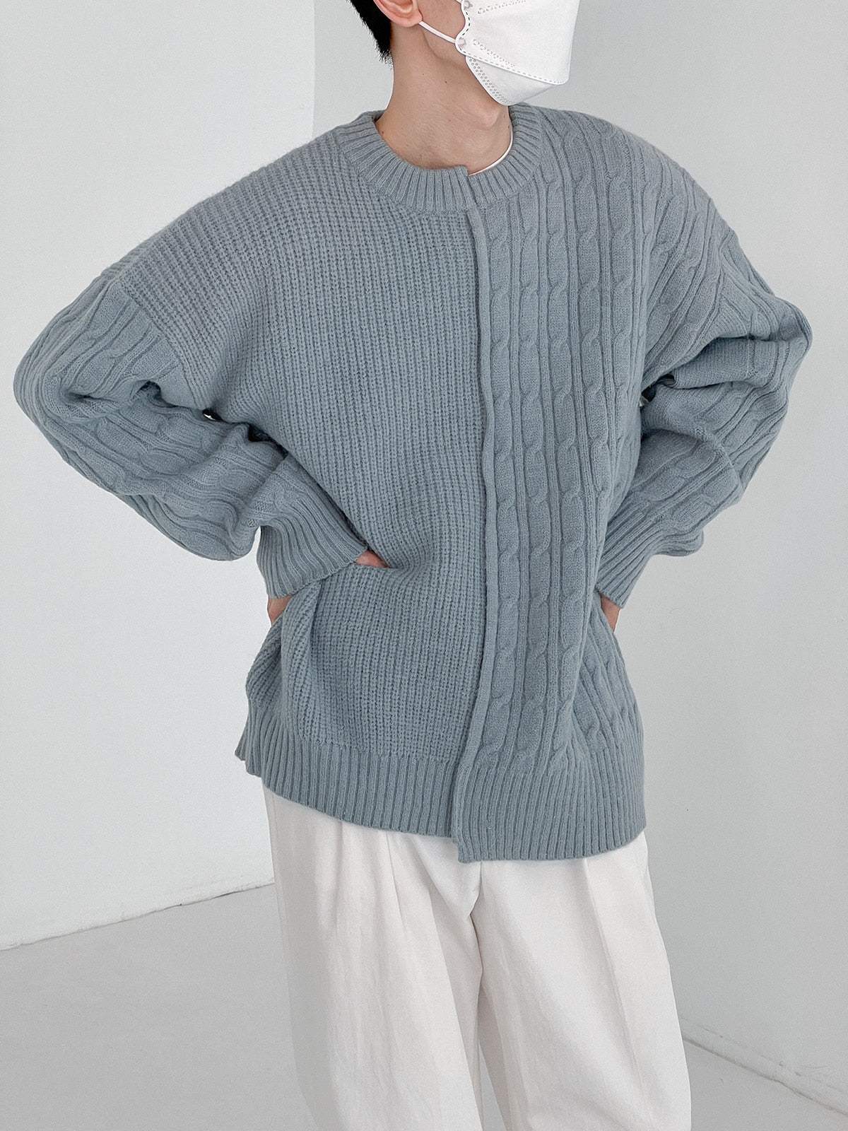 IRREGULAR KNITTED SWEATER - INTOHYPEZONE