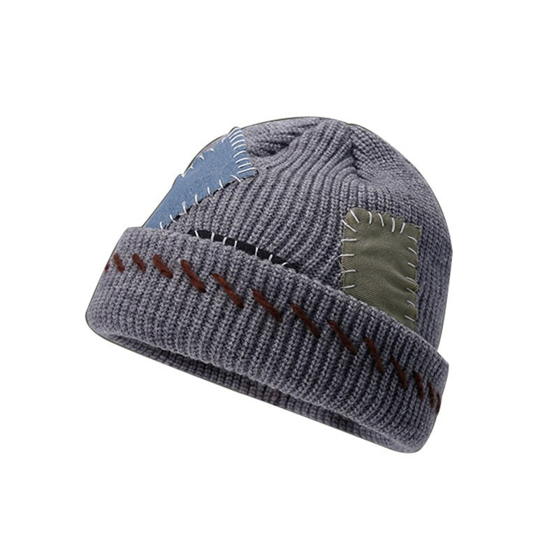 Patchwork Knitted Hat - INTOHYPEZONE