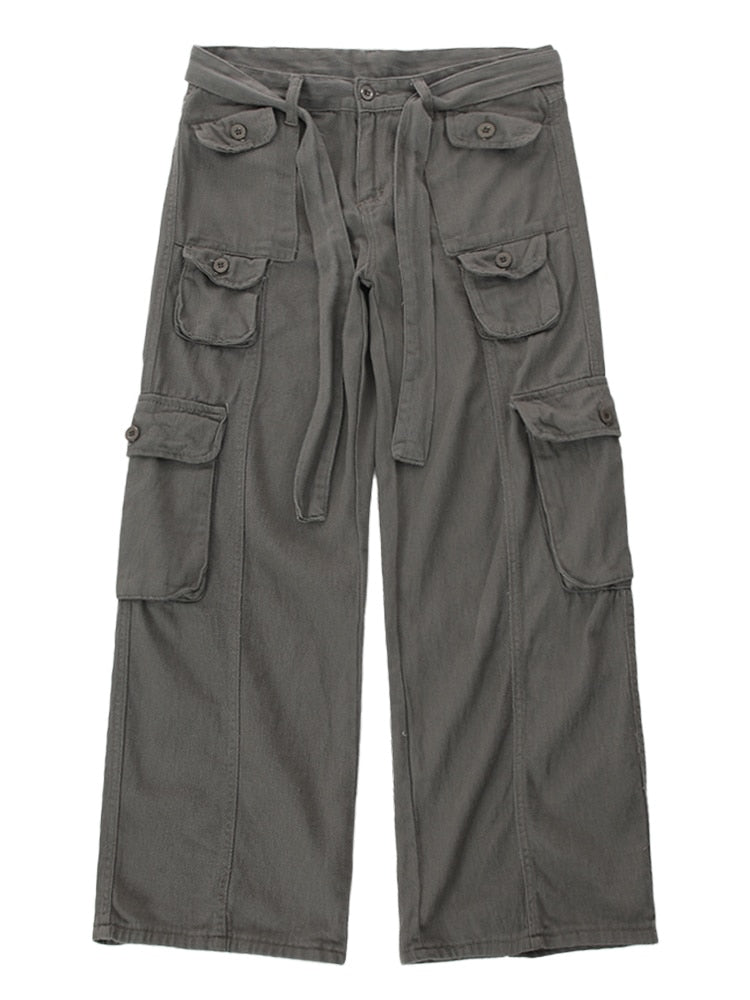 MULTI POCKET STRAIGHT CARGO PANTS - INTOHYPEZONE