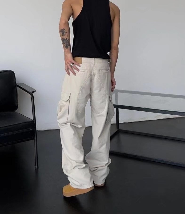 FLAP POCKET STRAIGHT CARGO PANTS - INTOHYPEZONE