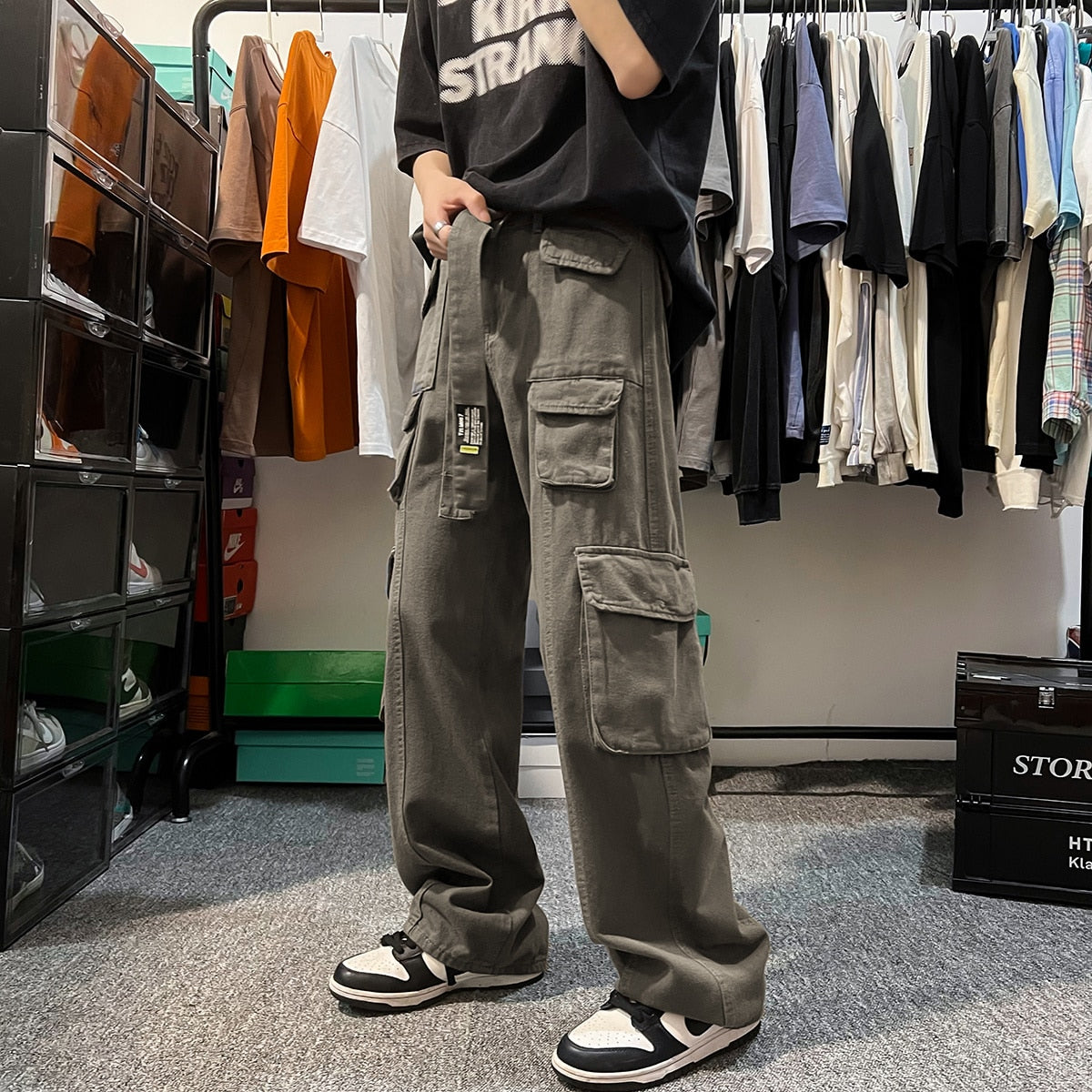 MULTI POCKET LOOSE CARGO PANTS - INTOHYPEZONE