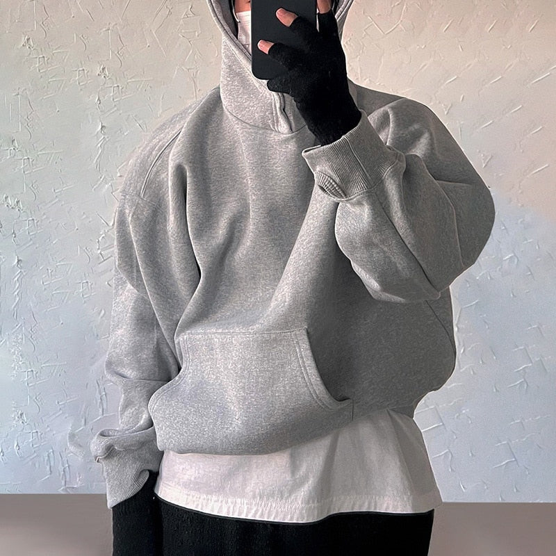 BLANK LOOSE FIT HOODIE - INTOHYPEZONE