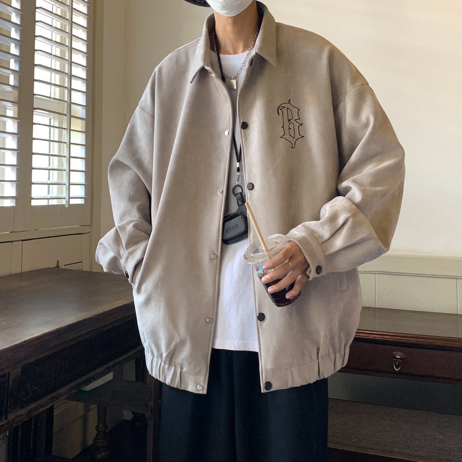 EMBROIDED SUEDE JACKET - INTOHYPEZONE