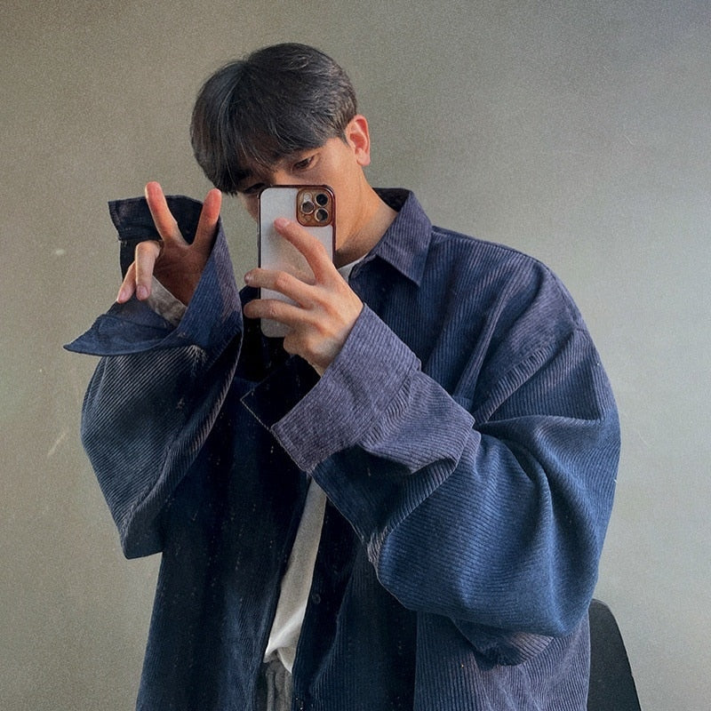 LOOSE CORDUROY SHIRT - INTOHYPEZONE