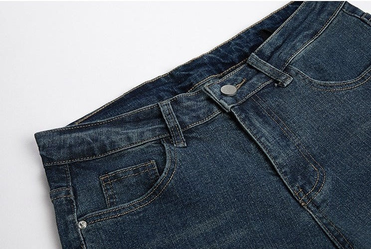 SLIM FIT CROPPED JEANS - INTOHYPEZONE