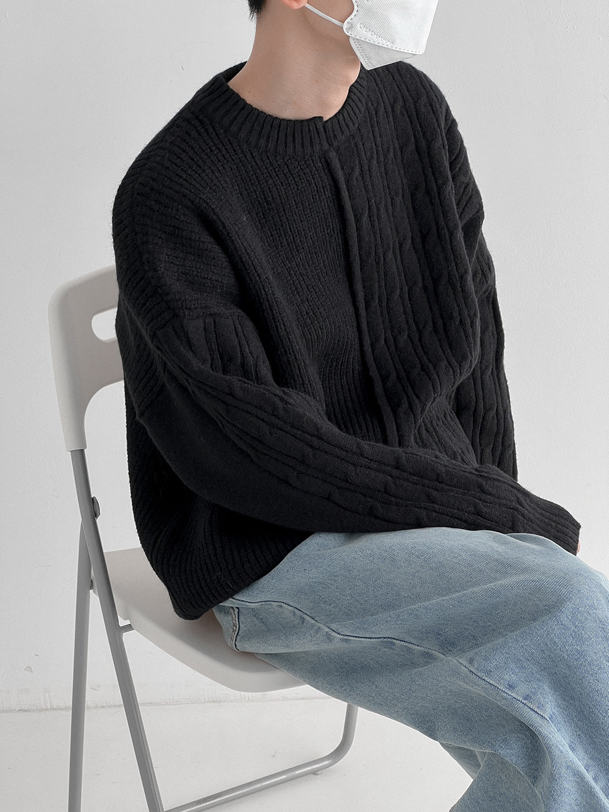 IRREGULAR KNITTED SWEATER - INTOHYPEZONE