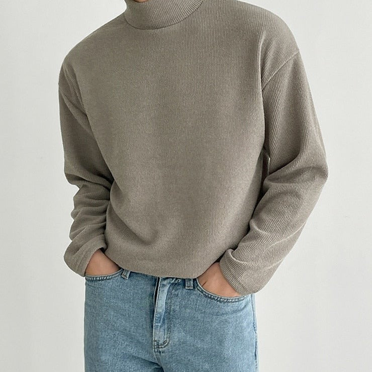 HALF NECK LONG SLEEVE TEE - INTOHYPEZONE