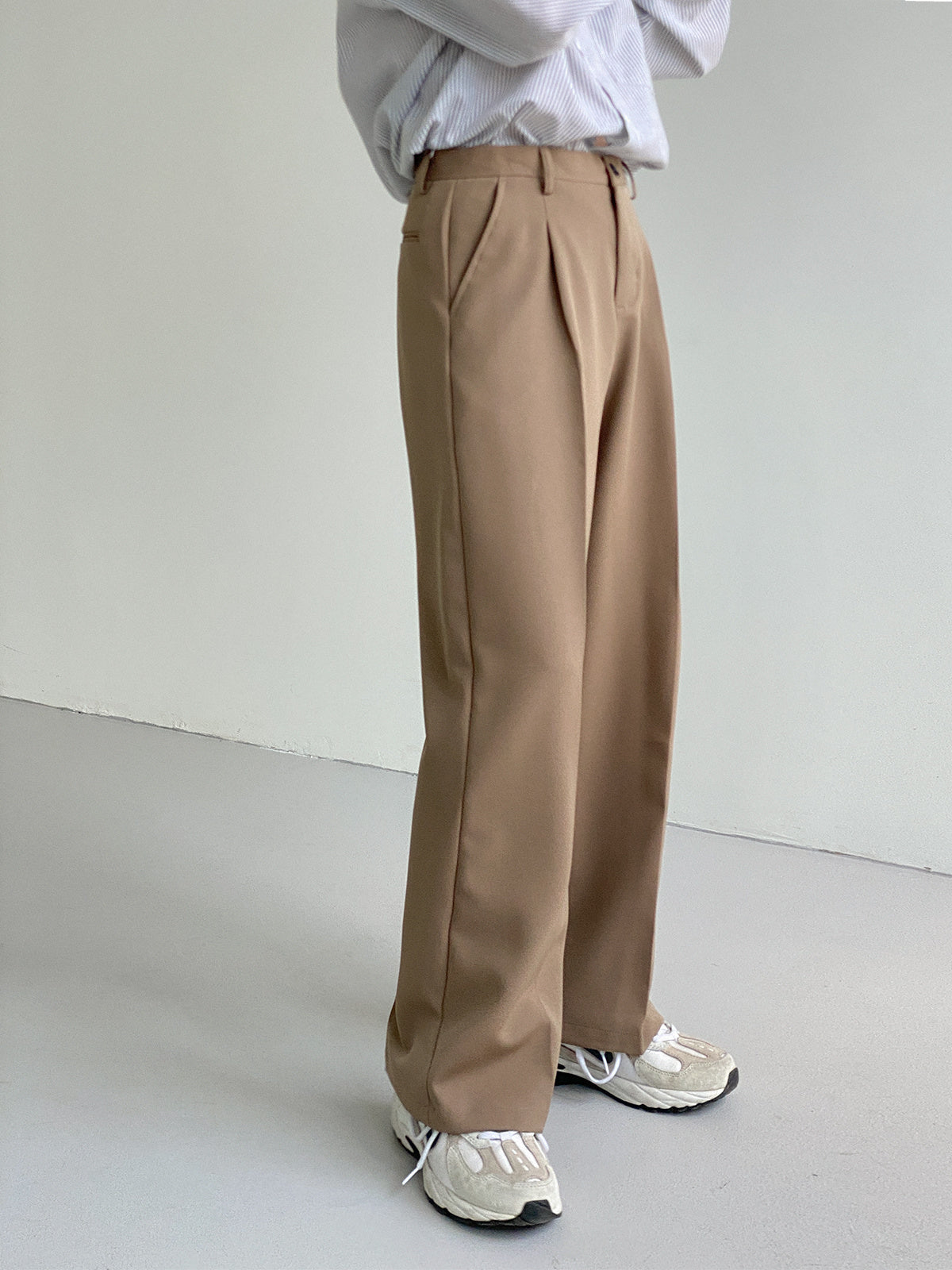 KHAKI CASUAL LOOSE FIT PANTS - INTOHYPEZONE