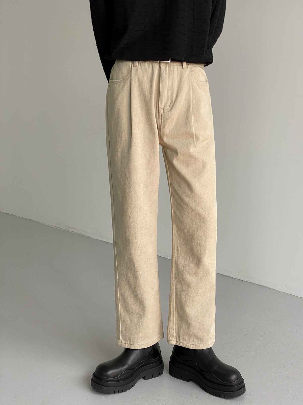 STRAIGHT CUT CASUAL PANTS - INTOHYPEZONE