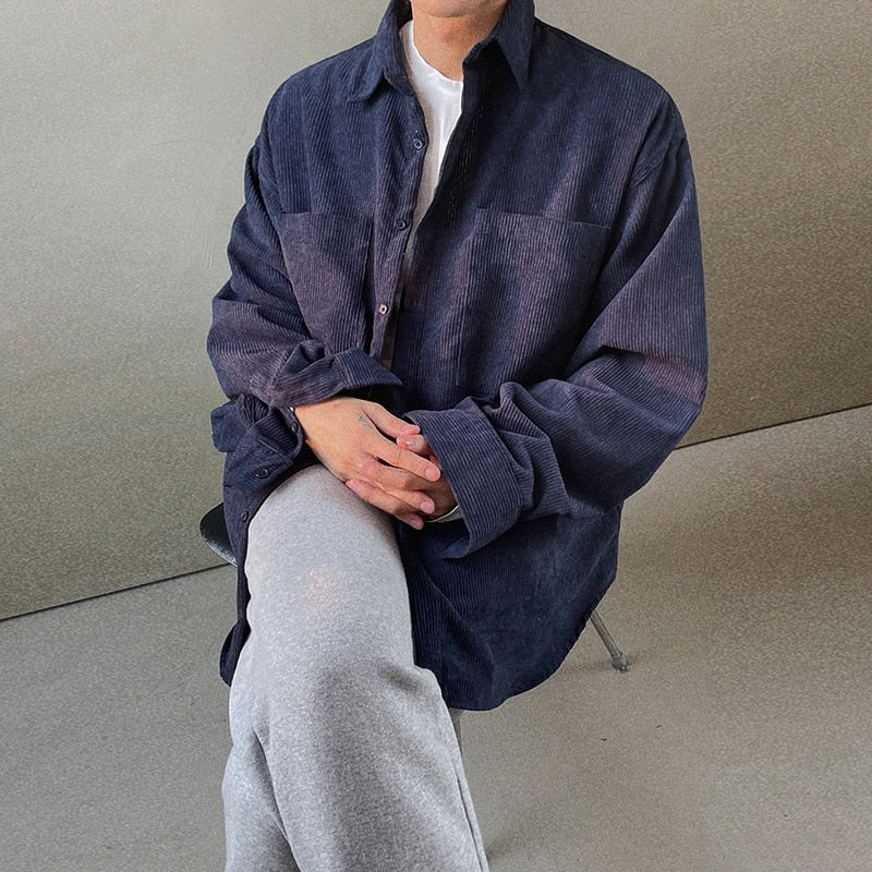 LOOSE CORDUROY SHIRT - INTOHYPEZONE