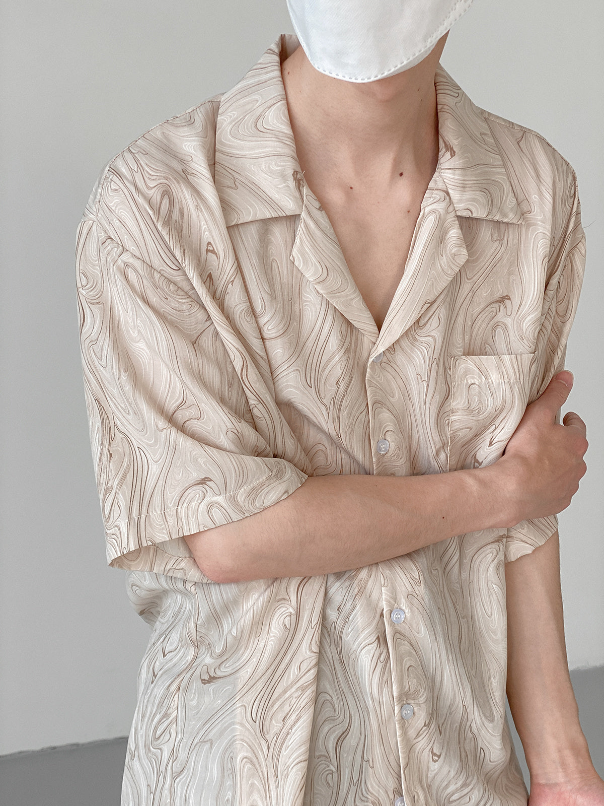 VINTAGE MARBLE PRINT SHIRT - INTOHYPEZONE
