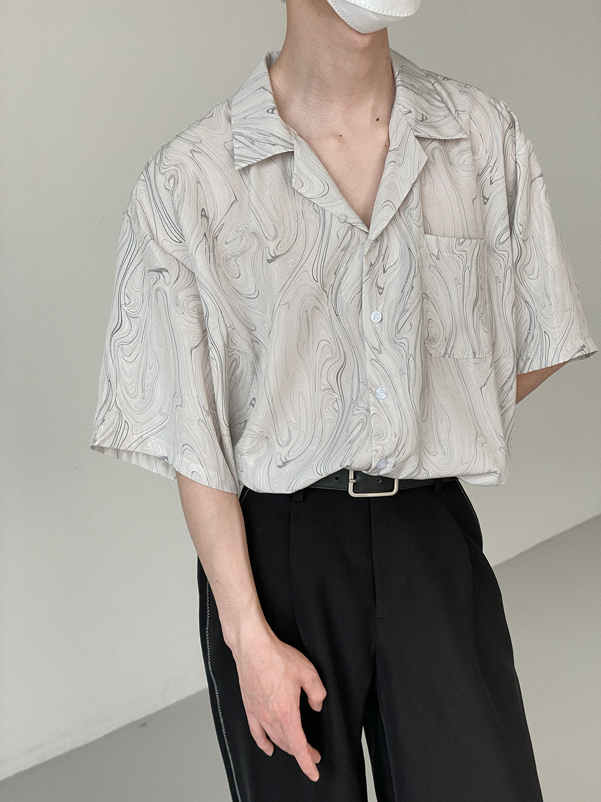 VINTAGE MARBLE PRINT SHIRT - INTOHYPEZONE