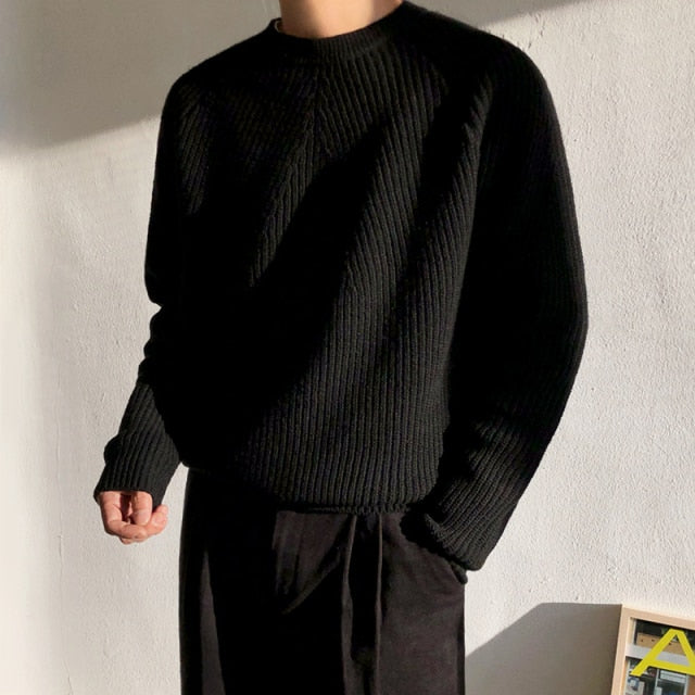 KNITTED ROUND NECK SWEATER - INTOHYPEZONE