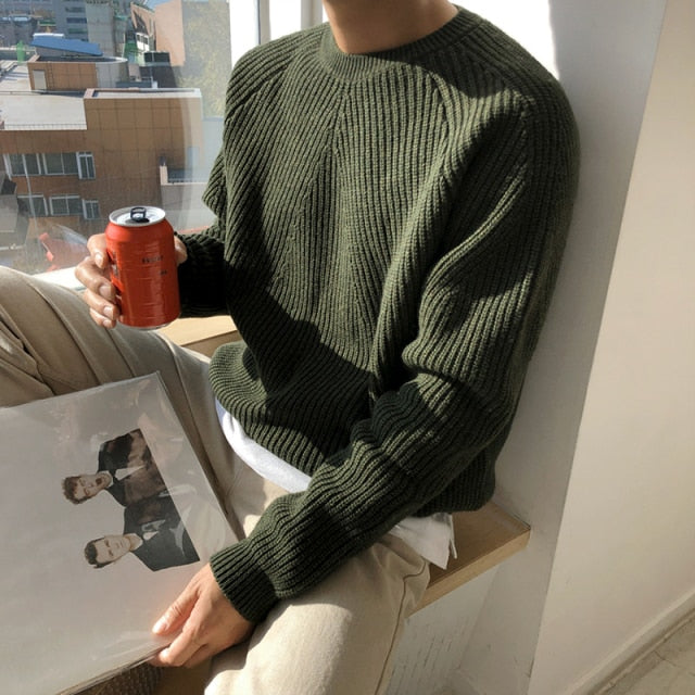 KNITTED ROUND NECK SWEATER - INTOHYPEZONE