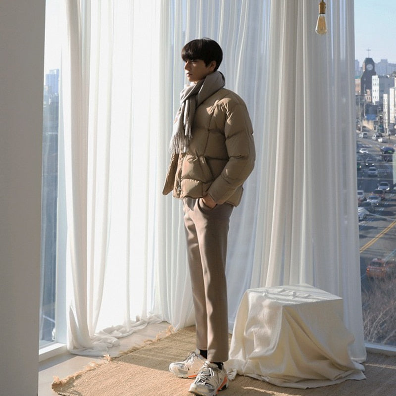 PADDED COLLARLESS PUFFER JACKET - INTOHYPEZONE
