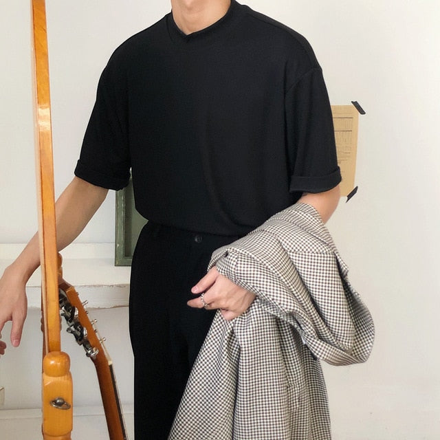 SOLID COLOR TURTLENECK TEE - INTOHYPEZONE
