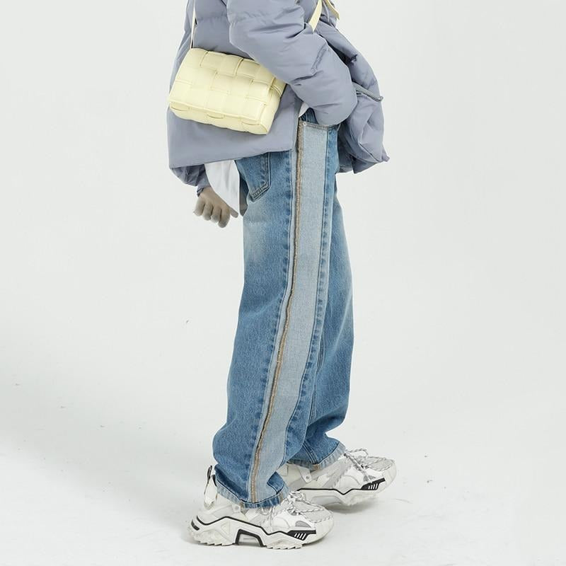 SIDE STITCHED DENIM PANTS - INTOHYPEZONE