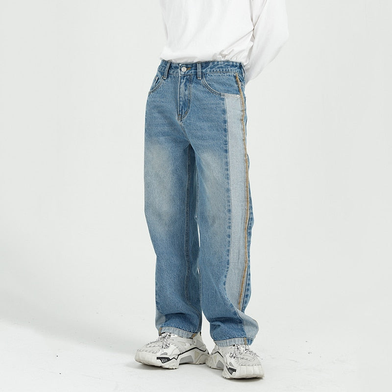 SIDE STITCHED DENIM PANTS - INTOHYPEZONE