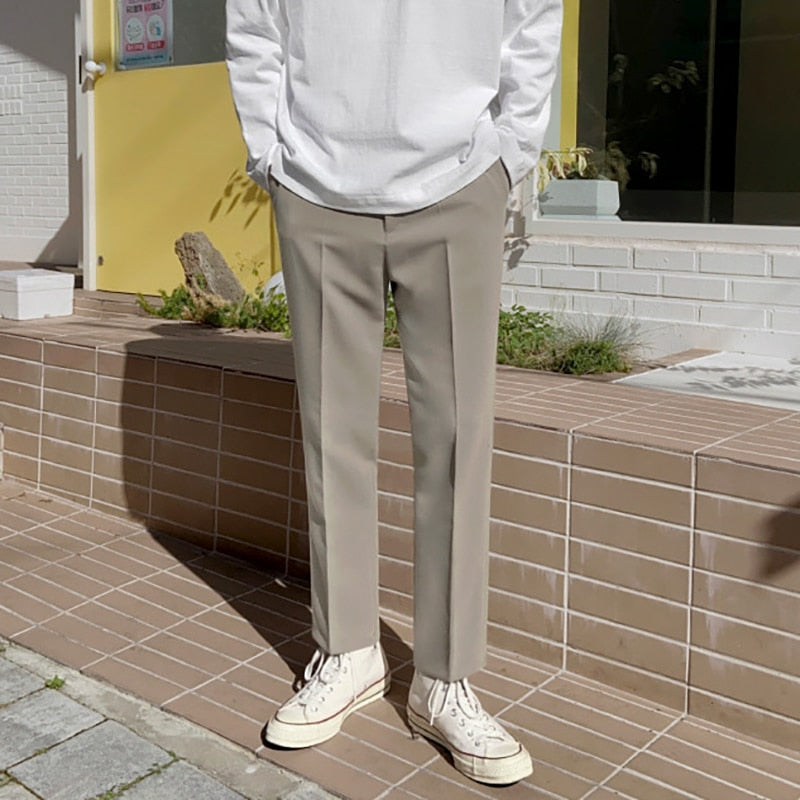 CASUAL STRAIGHT SUIT PANTS - INTOHYPEZONE