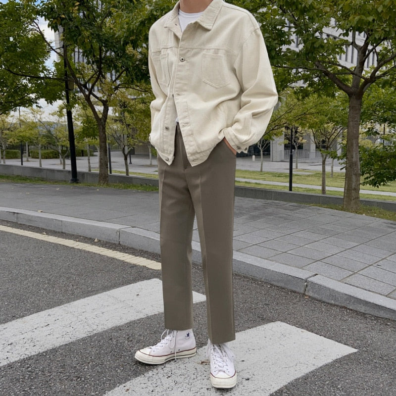 CASUAL STRAIGHT SUIT PANTS - INTOHYPEZONE