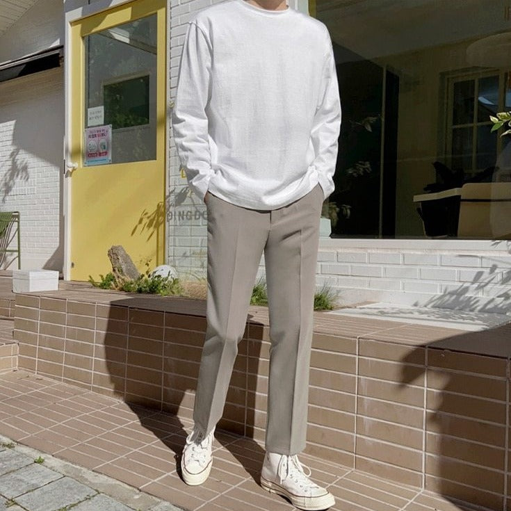 CASUAL STRAIGHT SUIT PANTS - INTOHYPEZONE
