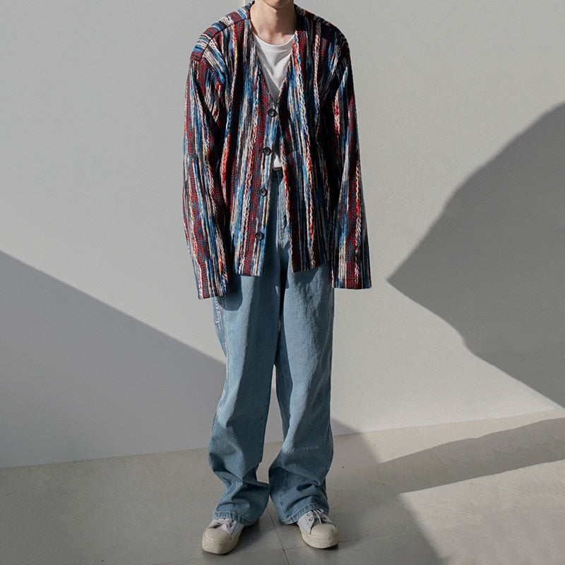 KNITTED BUTTON UP SWEATER - INTOHYPEZONE