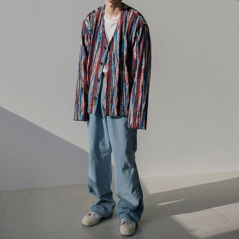 KNITTED BUTTON UP SWEATER - INTOHYPEZONE
