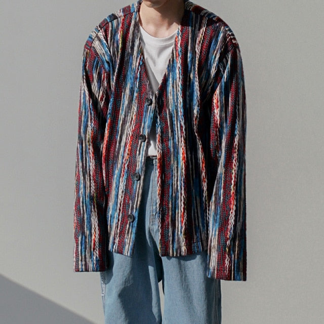 KNITTED BUTTON UP SWEATER - INTOHYPEZONE