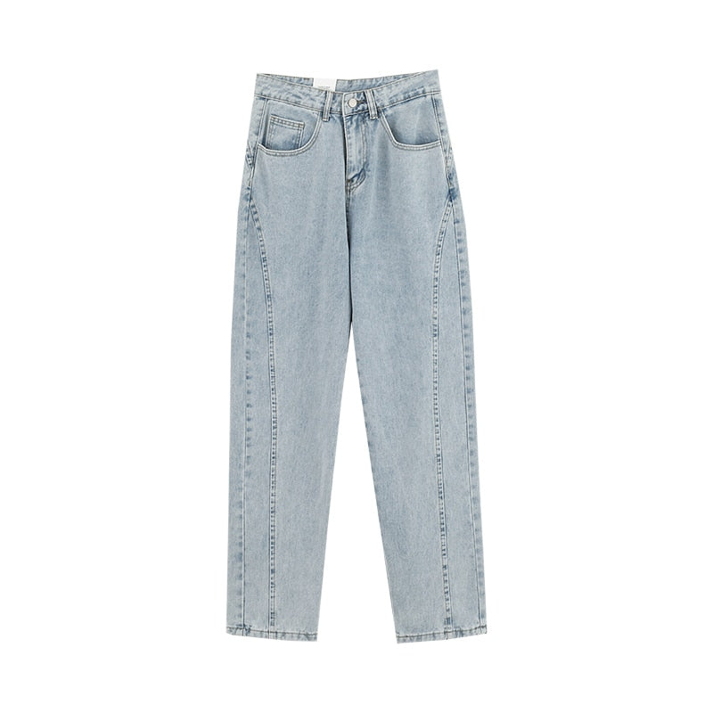 LOOSE STRAIGHT DENIM PANTS - INTOHYPEZONE