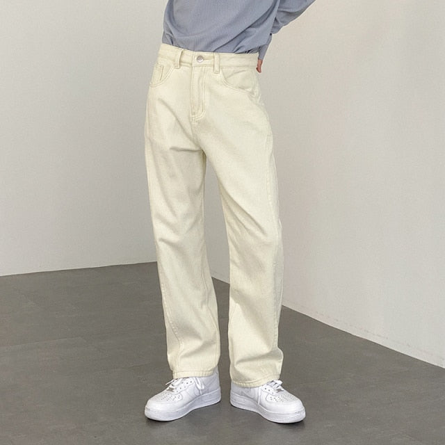 LOOSE STRAIGHT DENIM PANTS - INTOHYPEZONE