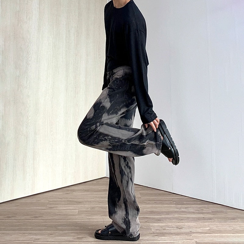 TIE DYE DENIM PANTS - INTOHYPEZONE