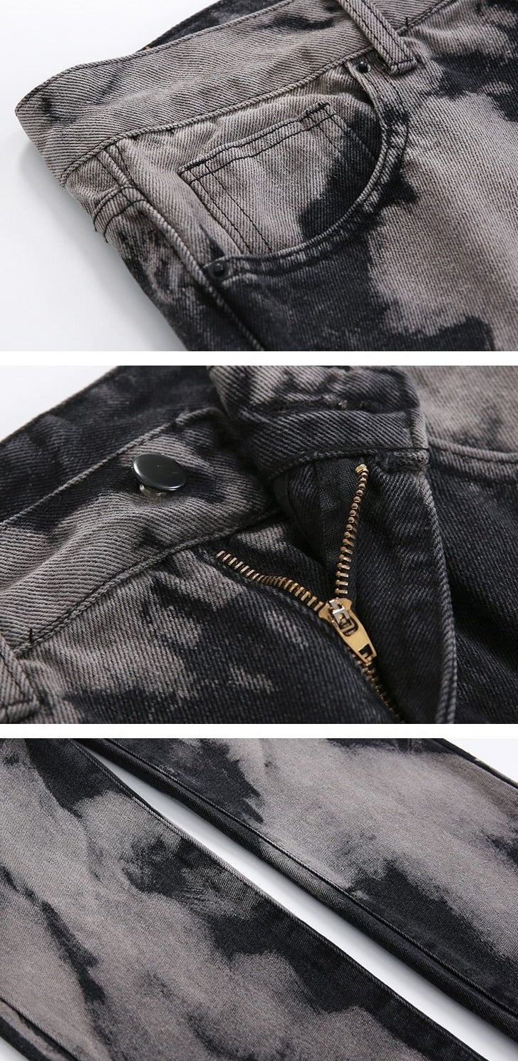 TIE DYE DENIM PANTS - INTOHYPEZONE