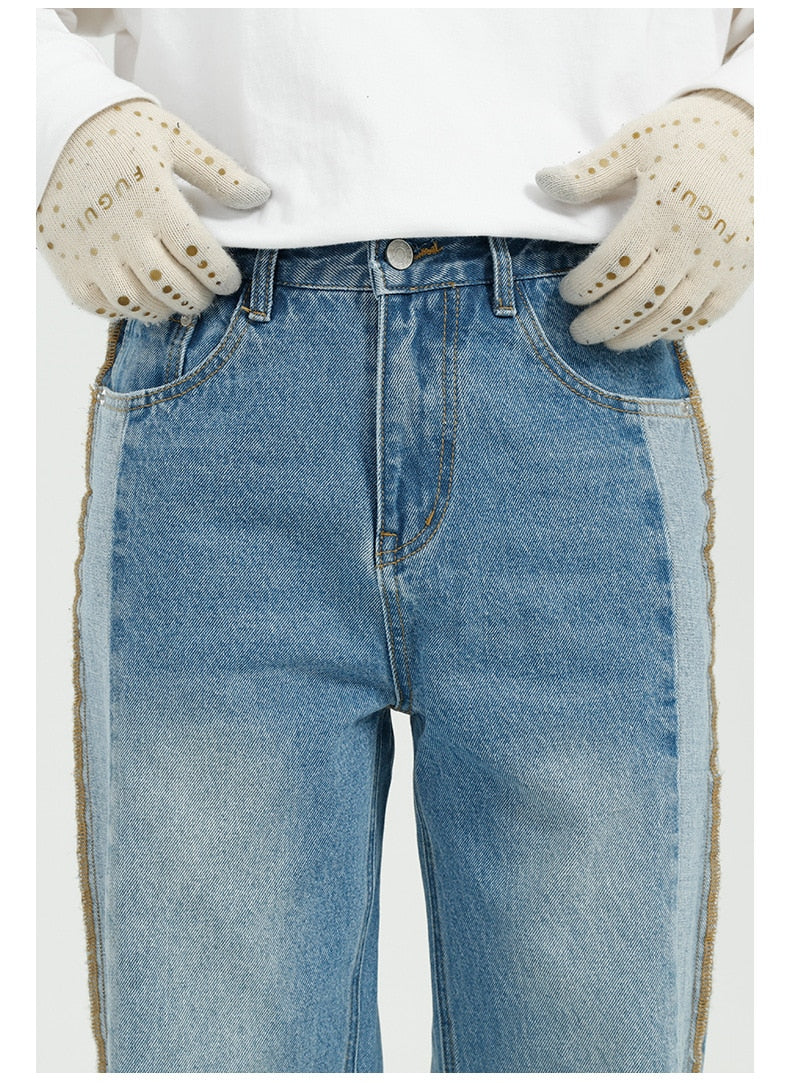 SIDE STITCHED DENIM PANTS - INTOHYPEZONE