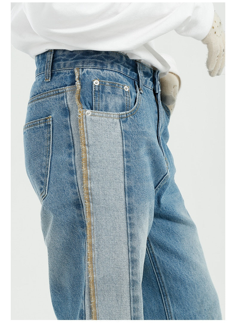 SIDE STITCHED DENIM PANTS - INTOHYPEZONE