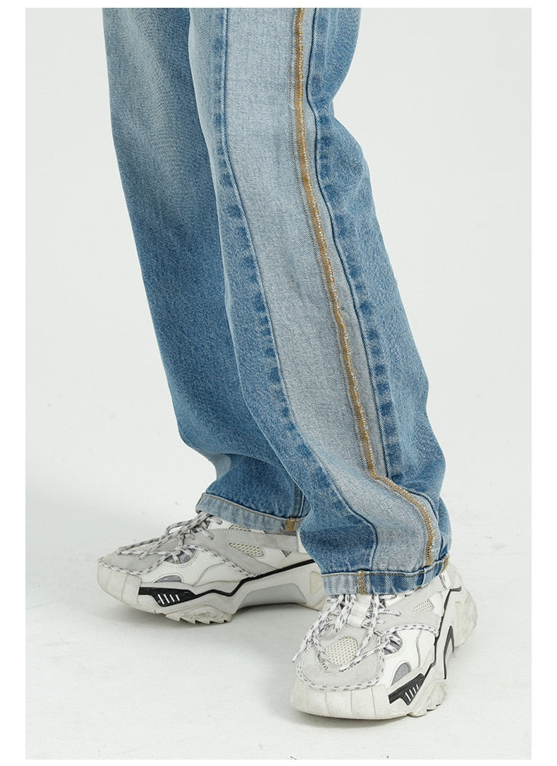 SIDE STITCHED DENIM PANTS - INTOHYPEZONE