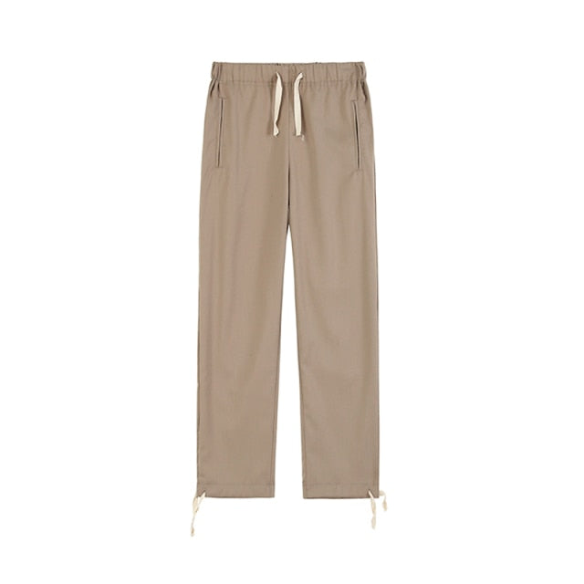 KHAKI CASUAL SUIT TWO PIECE SET - INTOHYPEZONE