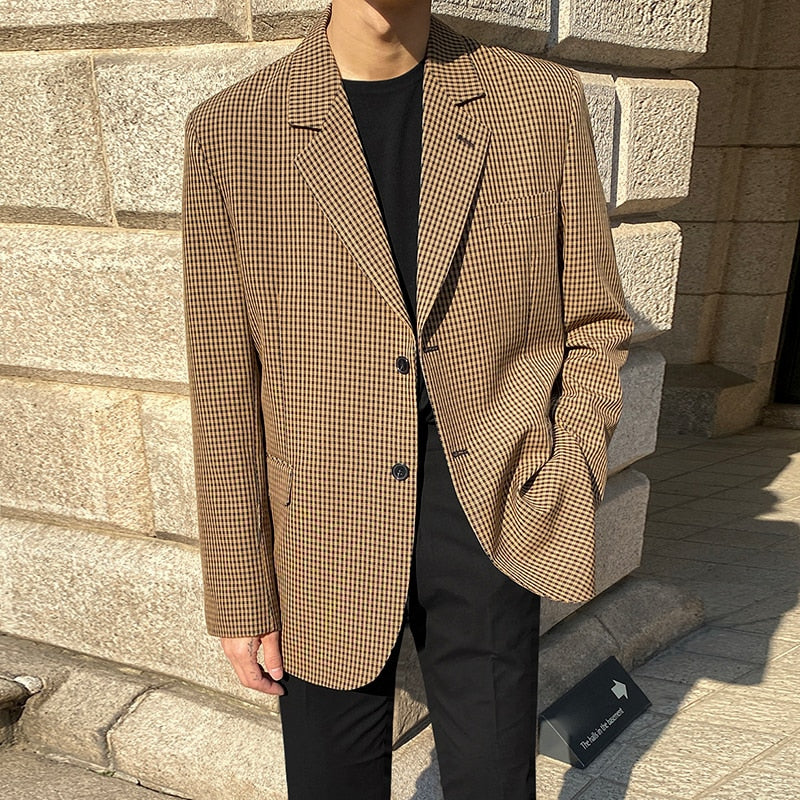 CASUAL PLAID BLAZER - INTOHYPEZONE