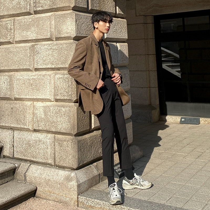 CASUAL PLAID BLAZER - INTOHYPEZONE