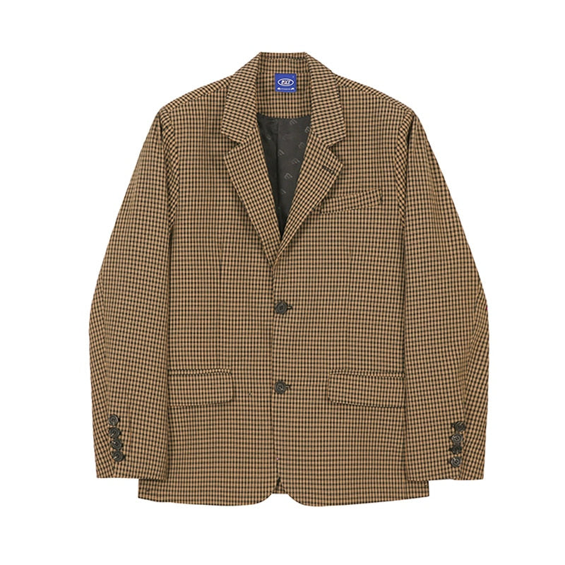 CASUAL PLAID BLAZER - INTOHYPEZONE