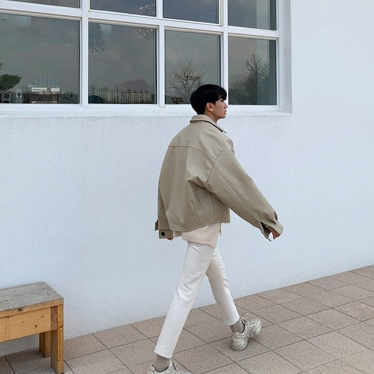 OVERSIZE LEATHER JACKET - INTOHYPEZONE