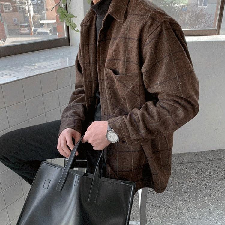 WOOLEN PLAID SHIRT - INTOHYPEZONE
