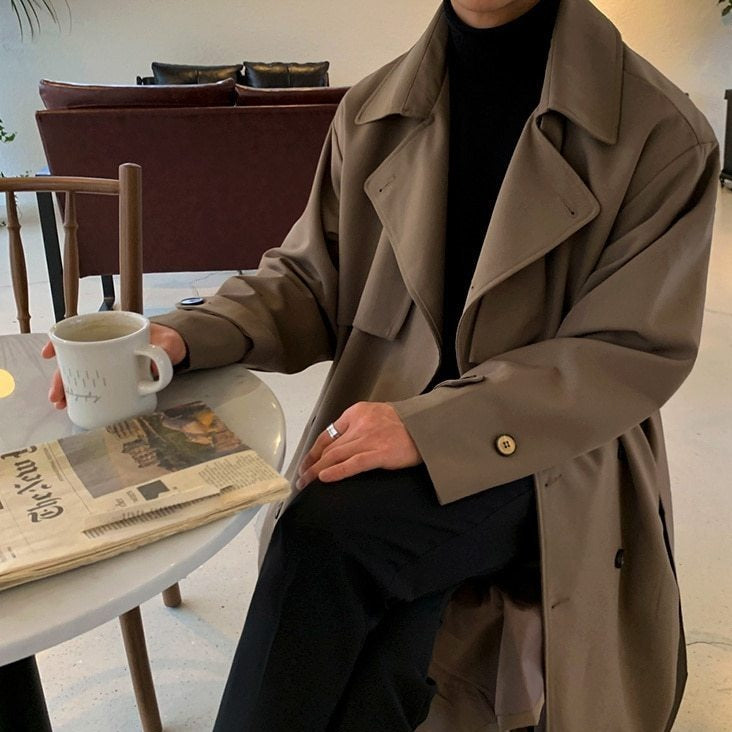 DOUBLE BREASTED TRENCH COAT - INTOHYPEZONE