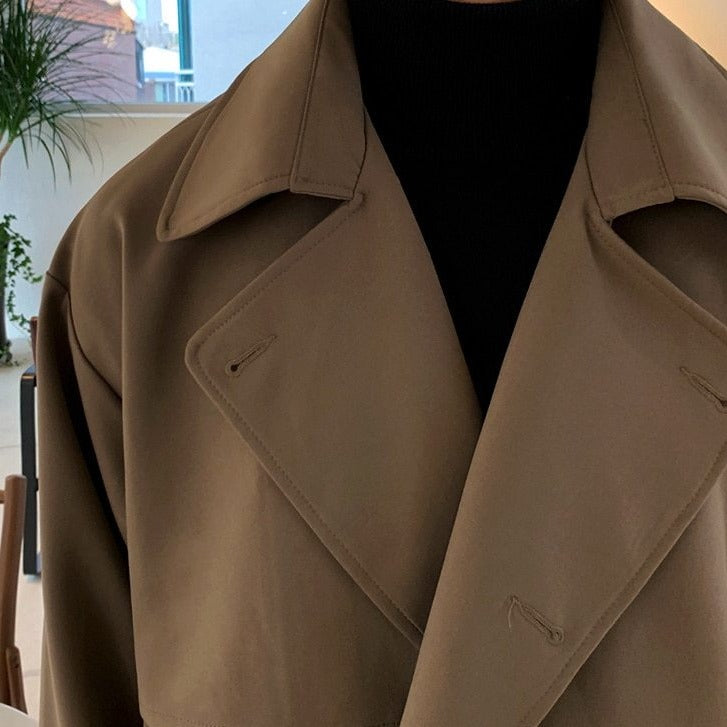 DOUBLE BREASTED TRENCH COAT - INTOHYPEZONE