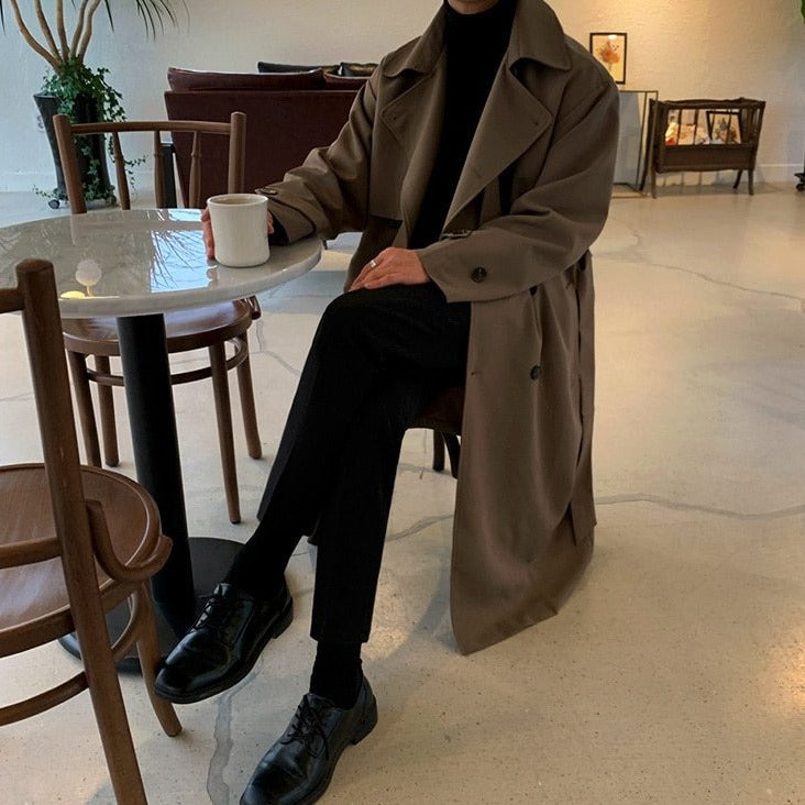 DOUBLE BREASTED TRENCH COAT - INTOHYPEZONE