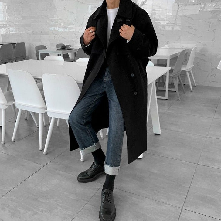 DOUBLE BREASTED TRENCH COAT - INTOHYPEZONE