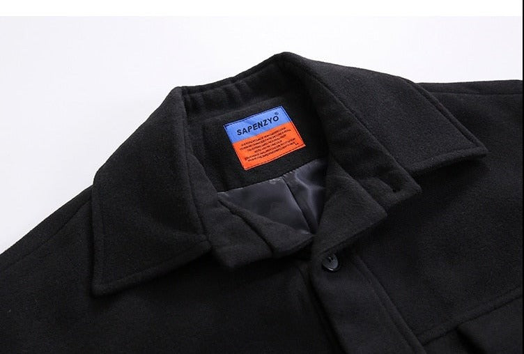 WOOLEN BUTTON JACKET - INTOHYPEZONE