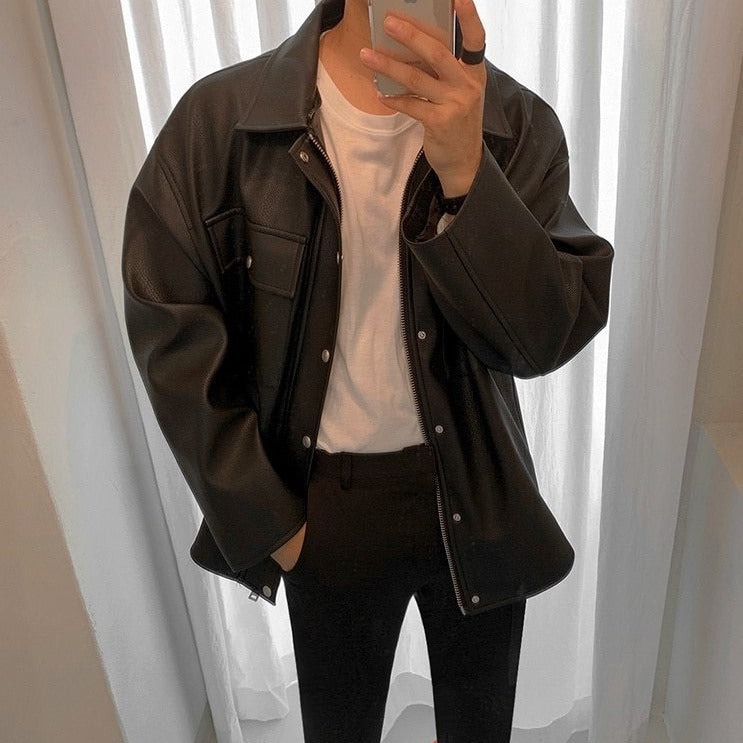 DETACHABLE HOODED LEATHER JACKET - INTOHYPEZONE