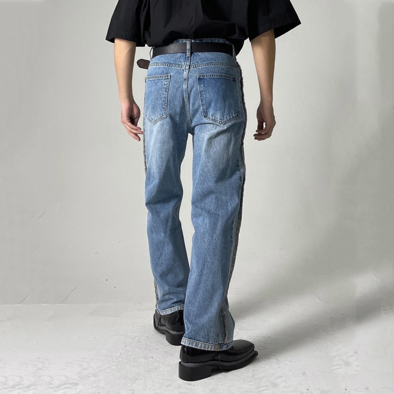SIDE STITCH WASHED DENIM - INTOHYPEZONE
